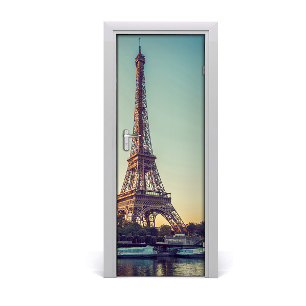 Self-adhesive door wallpaper Eiffel tower