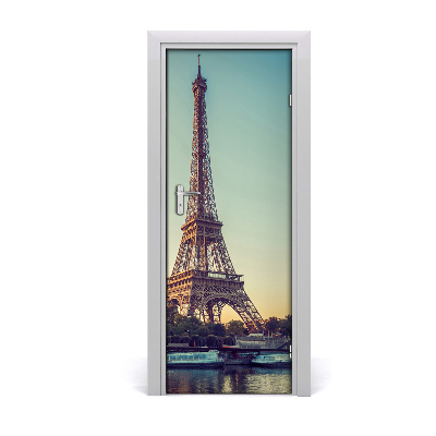 Self-adhesive door wallpaper Eiffel tower