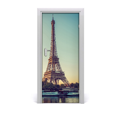 Self-adhesive door wallpaper Eiffel tower