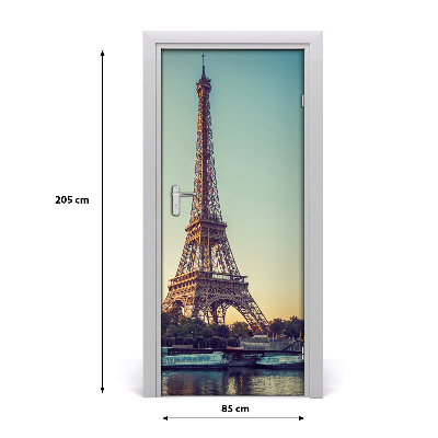 Self-adhesive door wallpaper Eiffel tower