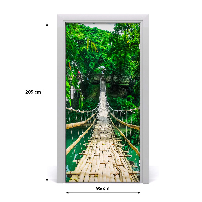 Door wallpaper Suspension bridge