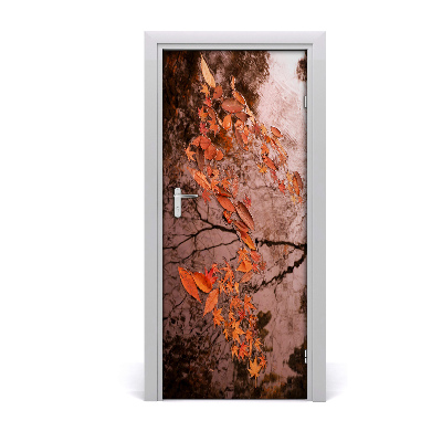 Self-adhesive door sticker Autumn leaves