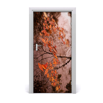 Self-adhesive door sticker Autumn leaves