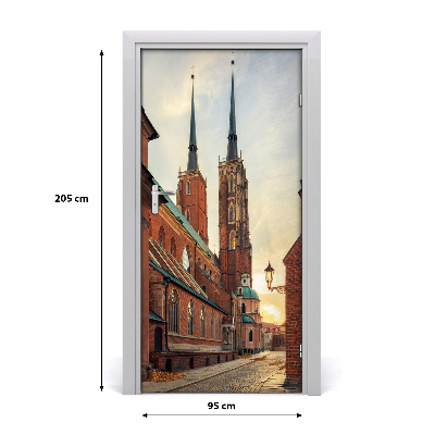 Self-adhesive door wallpaper Wroclaw poland