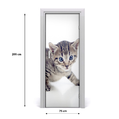 Self-adhesive door sticker Wall small cat