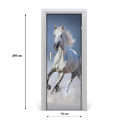 Self-adhesive door sticker Horse in gallop