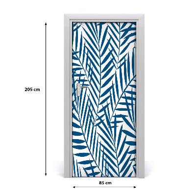 Self-adhesive door veneer Tropical leaves