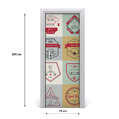 Self-adhesive door sticker Skateboard signs