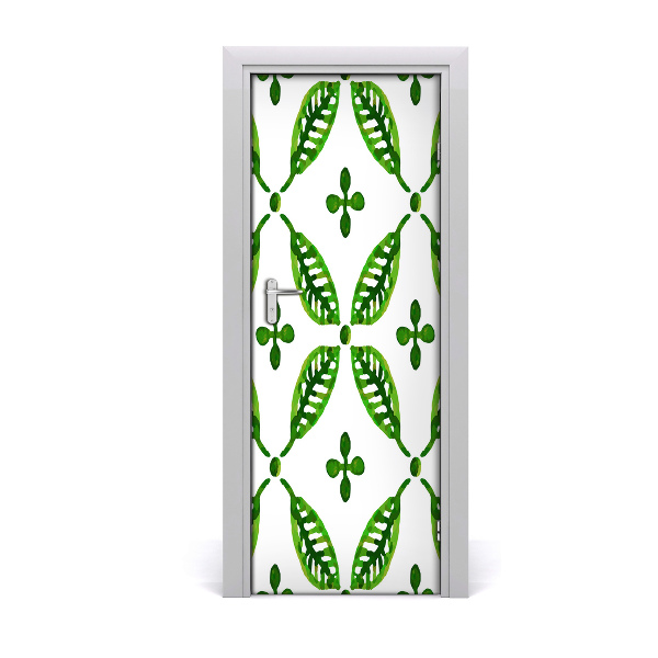 Self-adhesive door veneer Green leaves