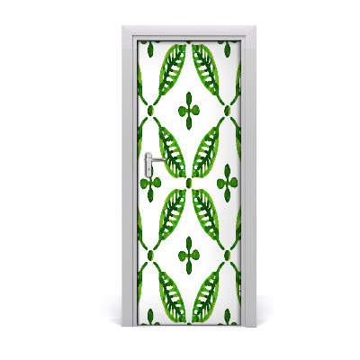 Self-adhesive door veneer Green leaves