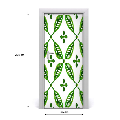 Self-adhesive door veneer Green leaves