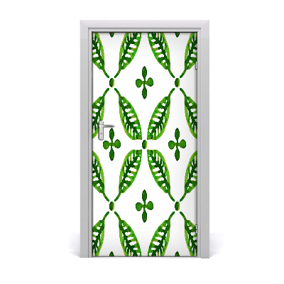 Self-adhesive door veneer Green leaves