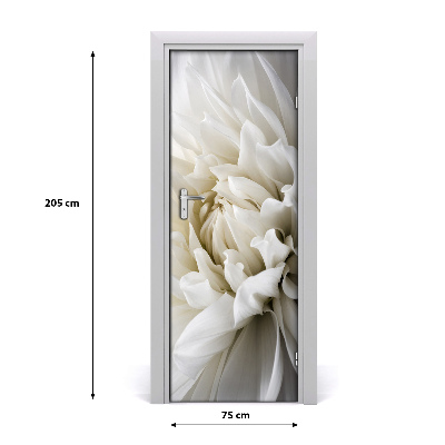 Self-adhesive door sticker White dahlia