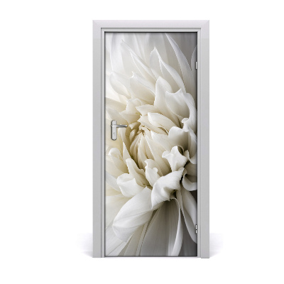 Self-adhesive door sticker White dahlia