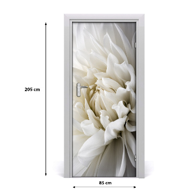 Self-adhesive door sticker White dahlia