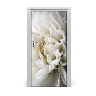 Self-adhesive door sticker White dahlia