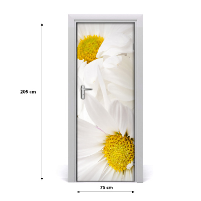 Self-adhesive door sticker Daisies