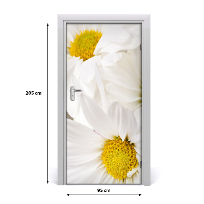 Self-adhesive door sticker Daisies