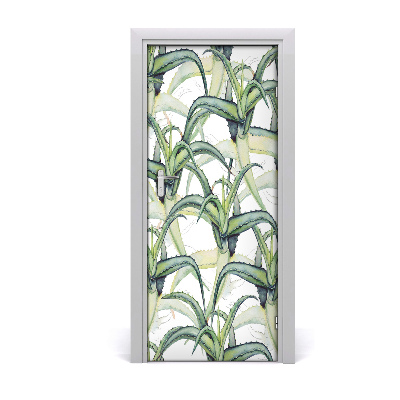 Self-adhesive door wallpaper Aloe