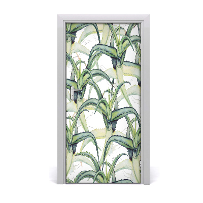 Self-adhesive door wallpaper Aloe