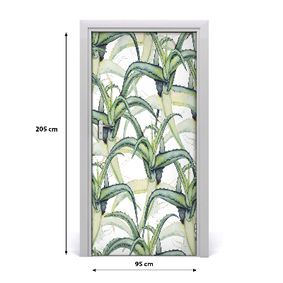 Self-adhesive door wallpaper Aloe