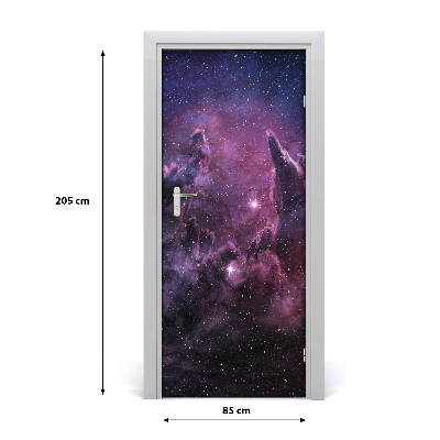 Self-adhesive door wallpaper Nebula