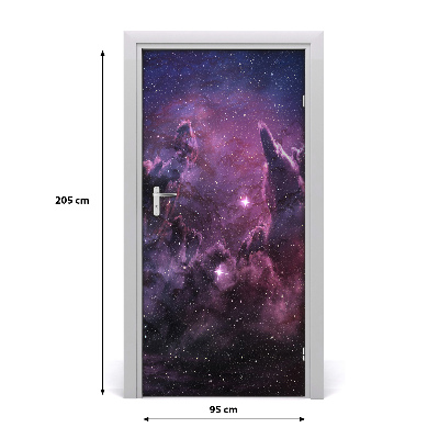 Self-adhesive door wallpaper Nebula