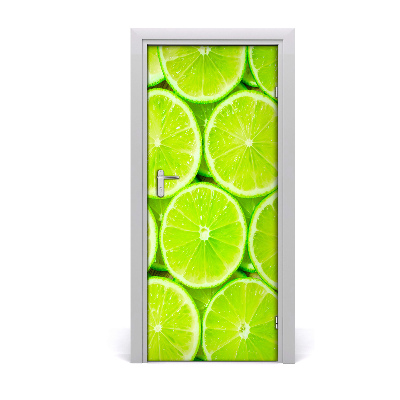 Self-adhesive door sticker Lime