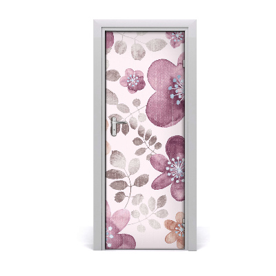 Self-adhesive door veneer Floral pattern