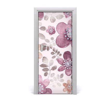 Self-adhesive door veneer Floral pattern