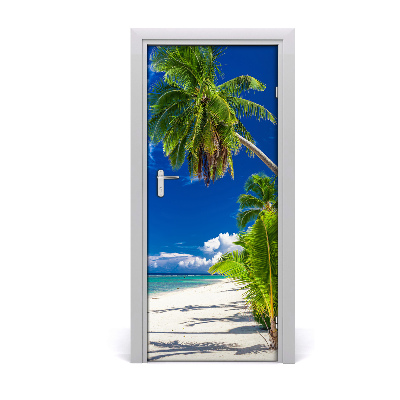 Door wallpaper Tropical beach