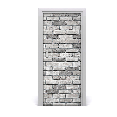 Door wallpaper Brick wall