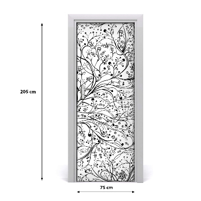 Self-adhesive door wallpaper Twigs