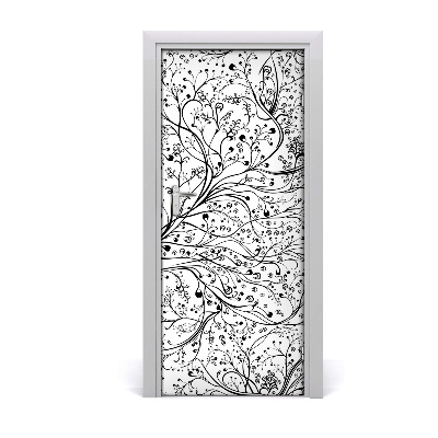 Self-adhesive door wallpaper Twigs