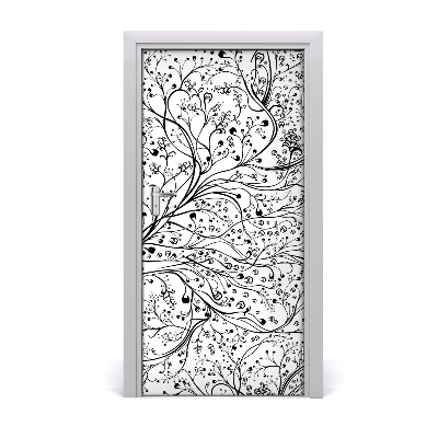 Self-adhesive door wallpaper Twigs