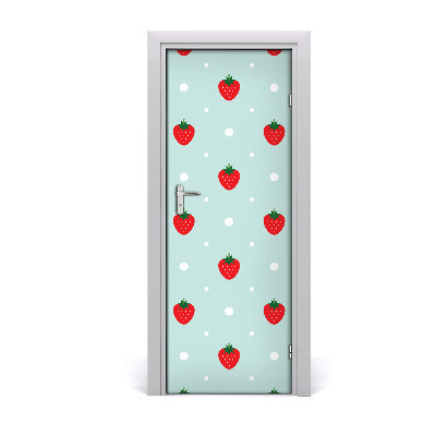 Self-adhesive door sticker Strawberries