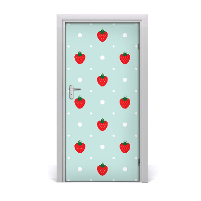 Self-adhesive door sticker Strawberries