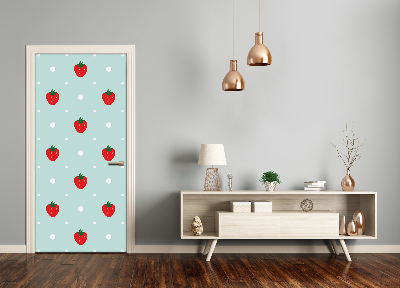 Self-adhesive door sticker Strawberries