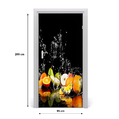 Self-adhesive door sticker Fruits