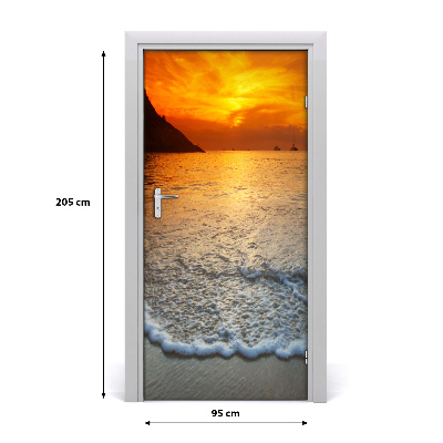 Door wallpaper Sunset