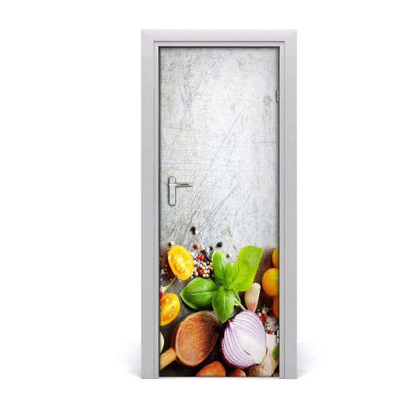 Self-adhesive door sticker Vegetables