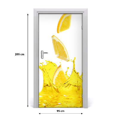 Self-adhesive door sticker Lemon juice