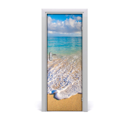 Door wallpaper Tropical beach