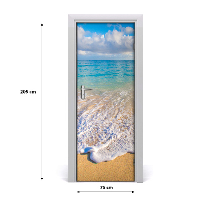 Door wallpaper Tropical beach