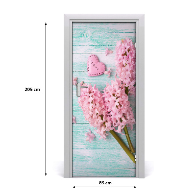 Self-adhesive door sticker Lilac flowers