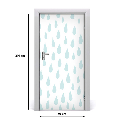 Self-adhesive door sticker Wall kropelki