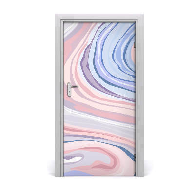 Self-adhesive door sticker Abstraction of waves