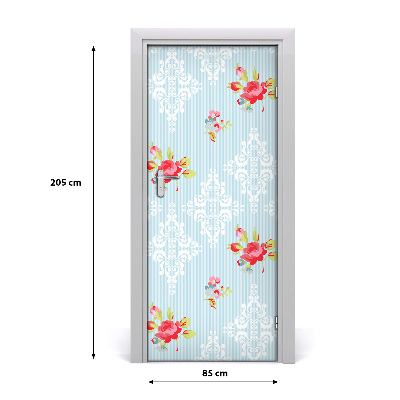 Self-adhesive door wallpaper Roses