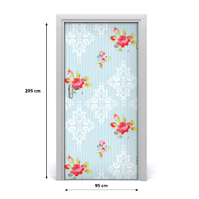 Self-adhesive door wallpaper Roses