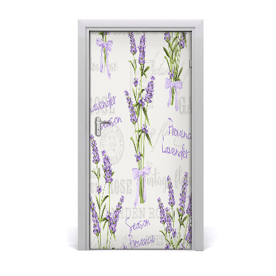 Self-adhesive door wallpaper Lavender